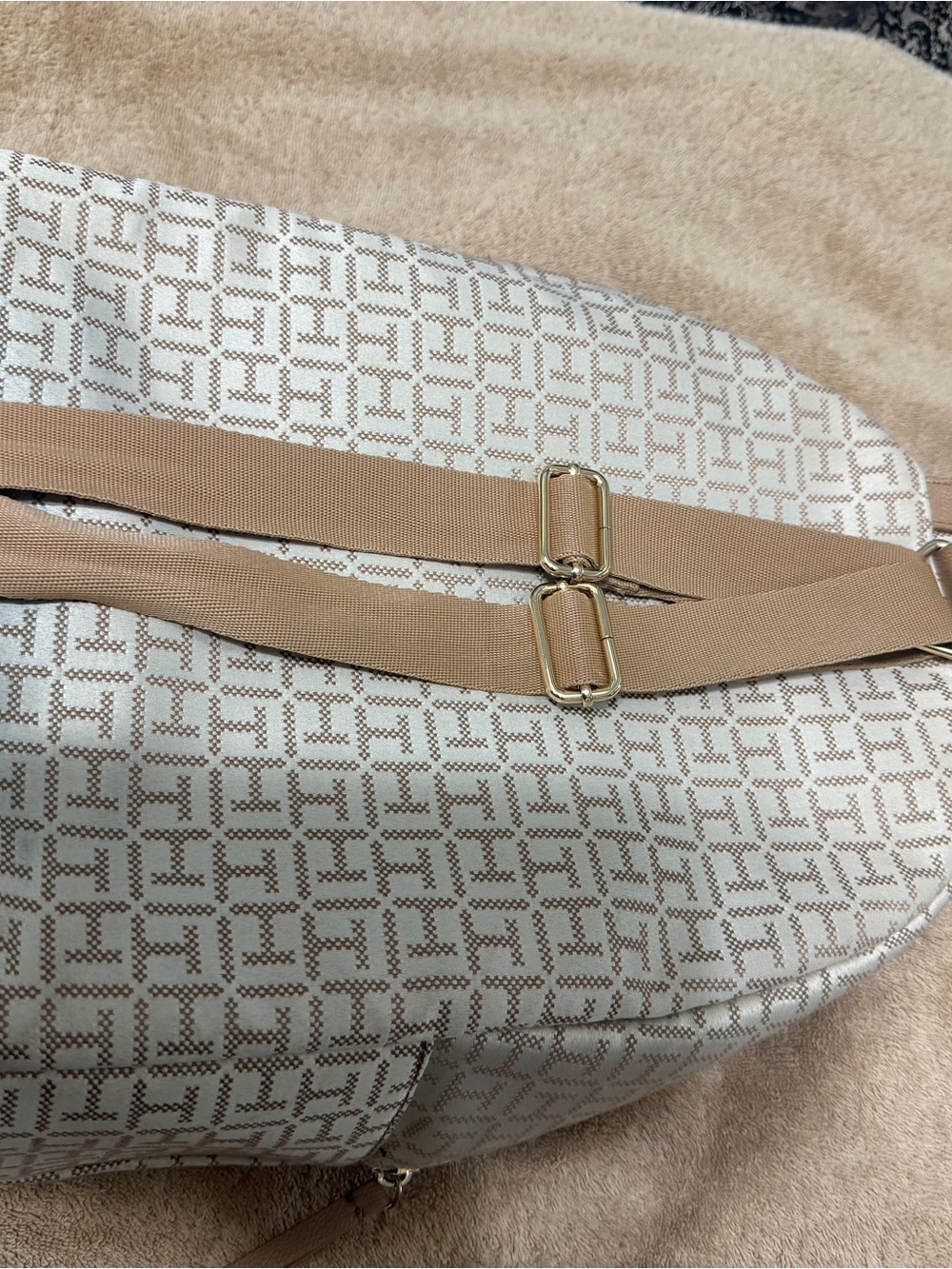 Neutral Beige Patterned Women’s Backpack - Picture 2 of 3
